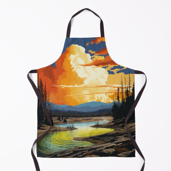 Item preview, A Pop Art Travel Print of the Yellowstone Park - Wyoming designed and sold by StudioRedKoala.