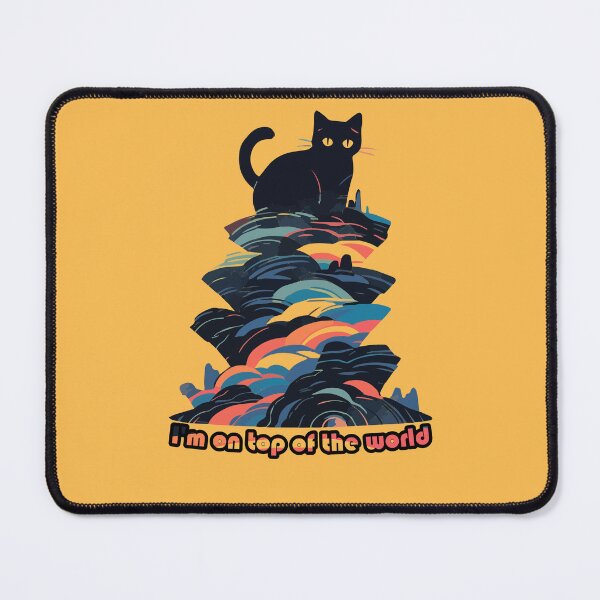 Item preview, I'm on top of the world (black cat) designed and sold by etherElric.