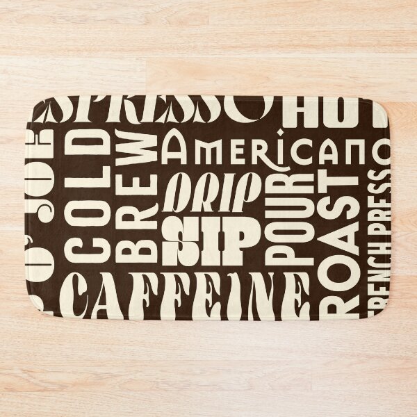 Item preview, Coffee Typography Letterpress Poster Cream designed and sold by CaffeinatedVibe.
