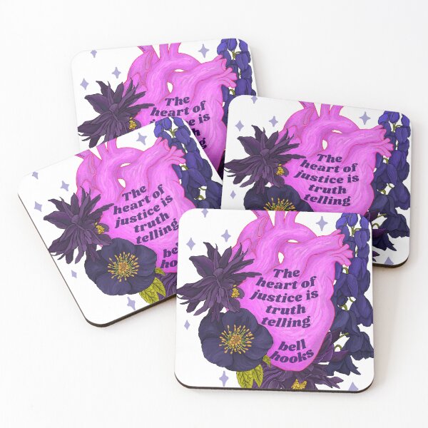Item preview, bell hooks, "the heart of justice is truth telling" designed and sold by fabfeminist.