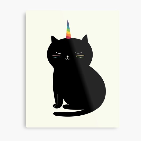 Caticorn Metal Print