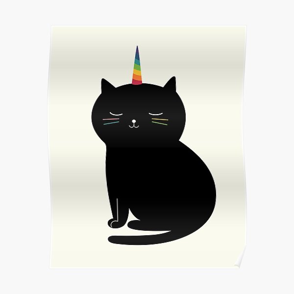 Rainbow Unicorn Cat Posters Redbubble - cute kitty roblox cute cats magic wings kitty