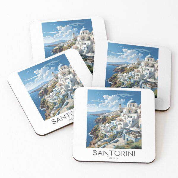 Item preview, A Travel Print of Santorini - Greece designed and sold by StudioRedKoala.