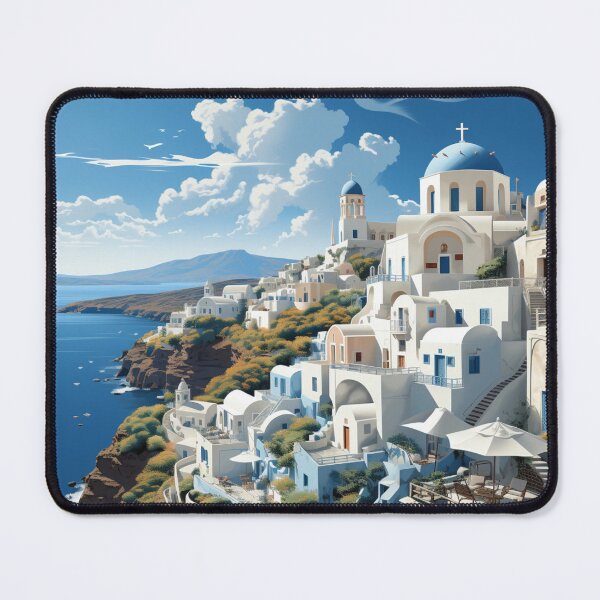 Item preview, A Travel Print of Santorini - Greece designed and sold by StudioRedKoala.