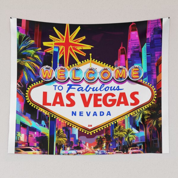 Item preview,  A Pop Art Travel Print of the Las Vegas Sign - Nevada - US designed and sold by StudioRedKoala.