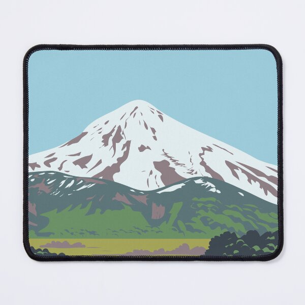 Aperçu de l'œuvre Volcan Lanin ou volcan Lanin entre l'Argentine et le Chili WPA Art Deco Poster créée et vendue par patrimonio.