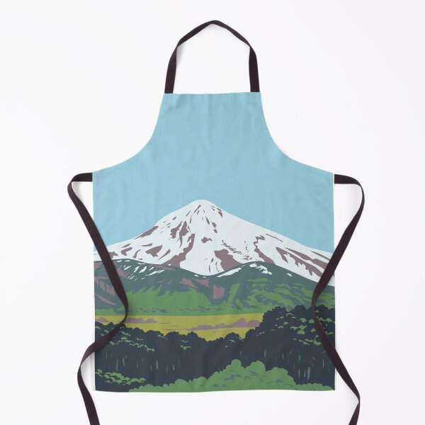 Aperçu de l'œuvre Volcan Lanin ou volcan Lanin entre l'Argentine et le Chili WPA Art Deco Poster créée et vendue par patrimonio.