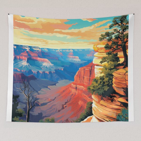 Item preview, A Pop Art Travel Print of the Grand Canyon - Arizona designed and sold by StudioRedKoala.