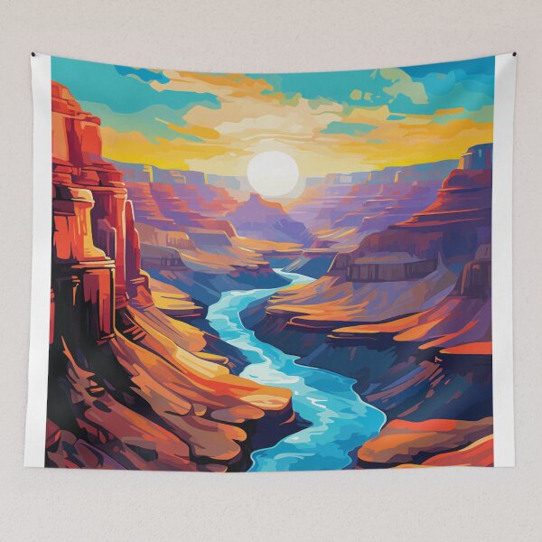 Item preview, A Pop Art Travel Print of the Grand Canyon - Arizona designed and sold by StudioRedKoala.