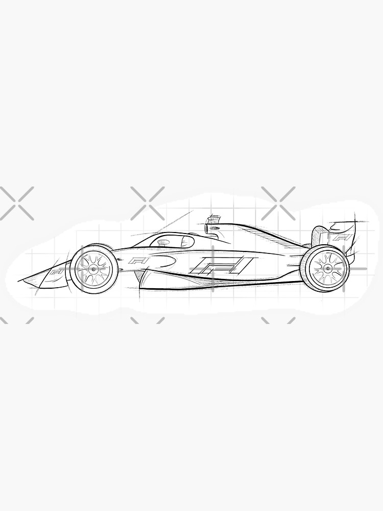 McLaren F1 2021 Car Drawing