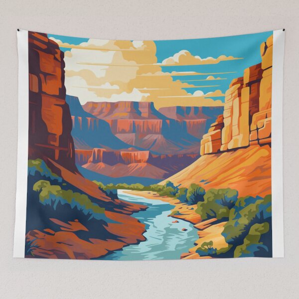 Item preview, A Pop Art Travel Print of the Grand Canyon - Arizona designed and sold by StudioRedKoala.