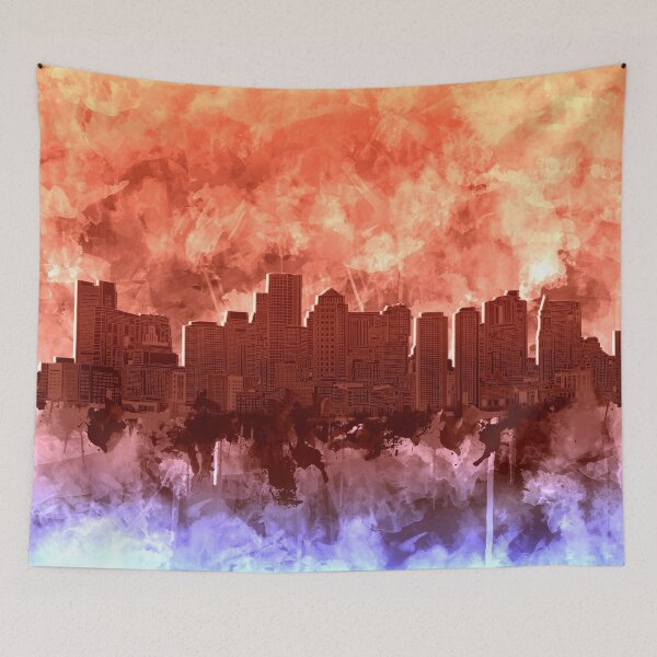 Item preview, boston skyline designed and sold by BekimART.