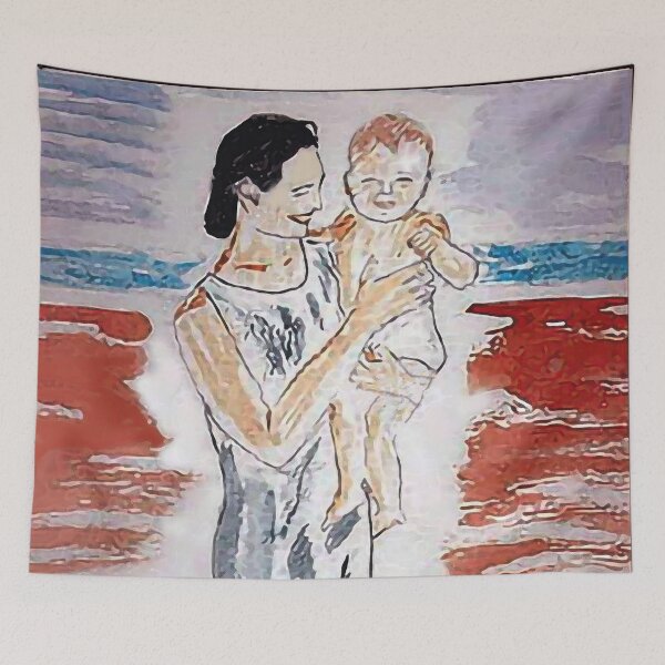 Item preview, MOTHER WITH CHILD designed and sold by ArtbyRolleen.