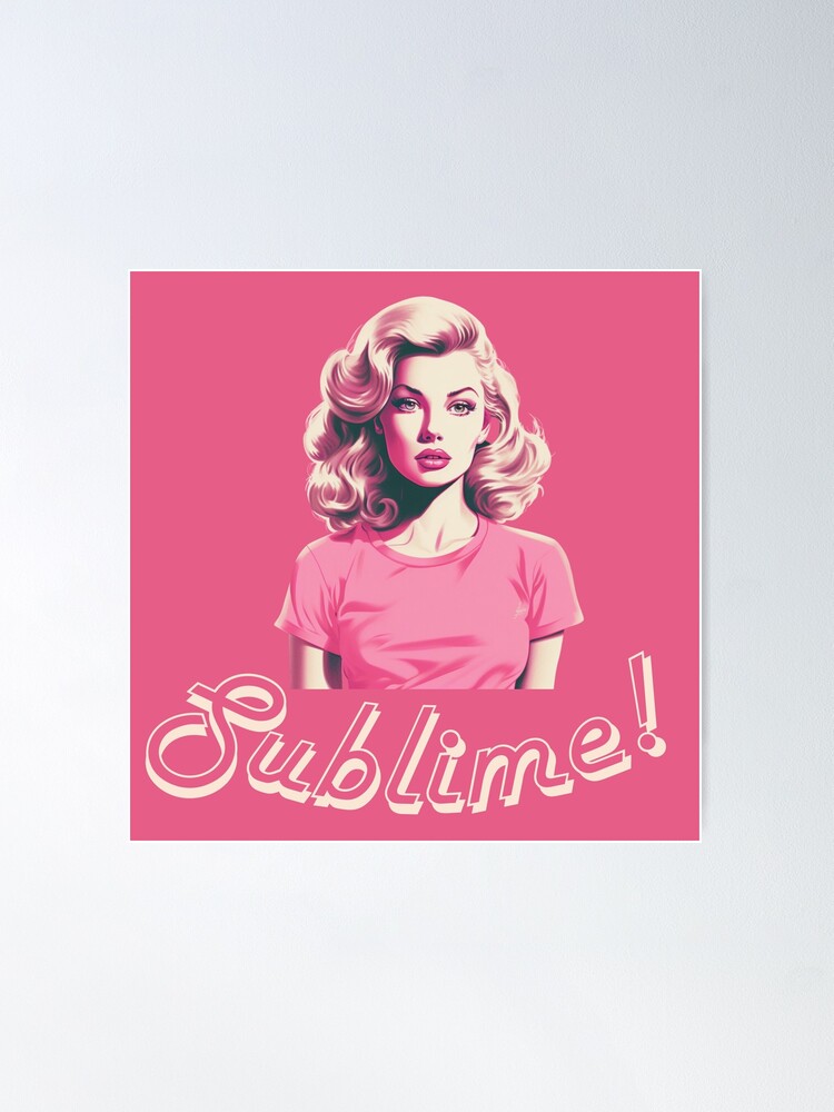 Sublime Barbie Hot Pink Retro Vintage Poster for Sale by luckymooninc