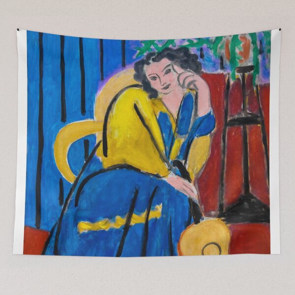 Item preview, Henri Matisse - Girl in Yellow and Blue with Guitar Poster Classic designed and sold by samjonmuno.