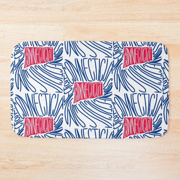 Item preview, Connecticut State Map Typography - Red and Blue - USA America State designed and sold by Ranggasme.