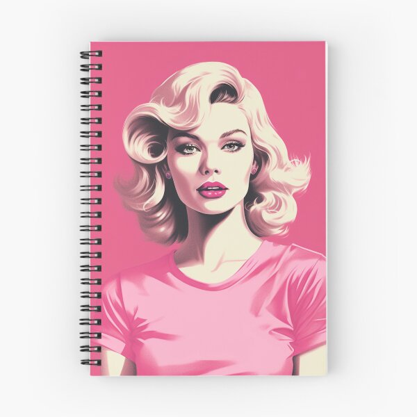 Item preview, Retro Blonde Hot Pink Barbie Vintage Feminist designed and sold by luckymooninc.