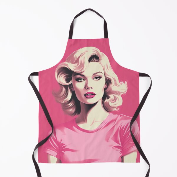 Aperçu de l'œuvre Rétro Blonde Hot Pink Barbie Vintage Féministe créée et vendue par luckymooninc.