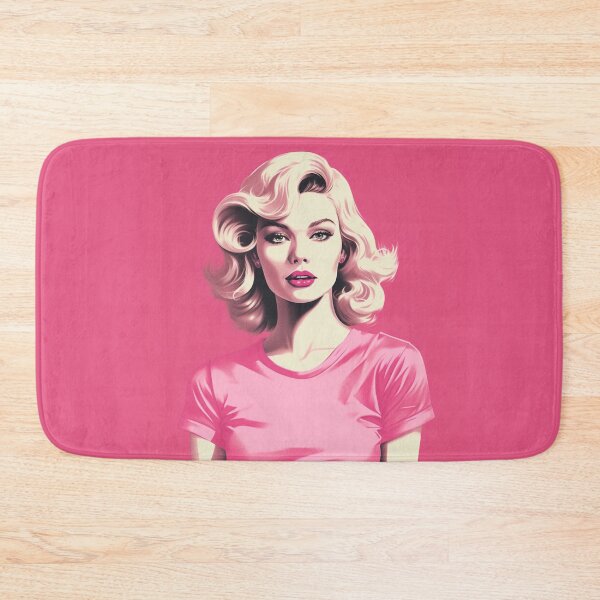 Artikelvorschau, Retro Blonde Hot Pink Barbie Vintage Feministin entworfen und verkauft von luckymooninc.