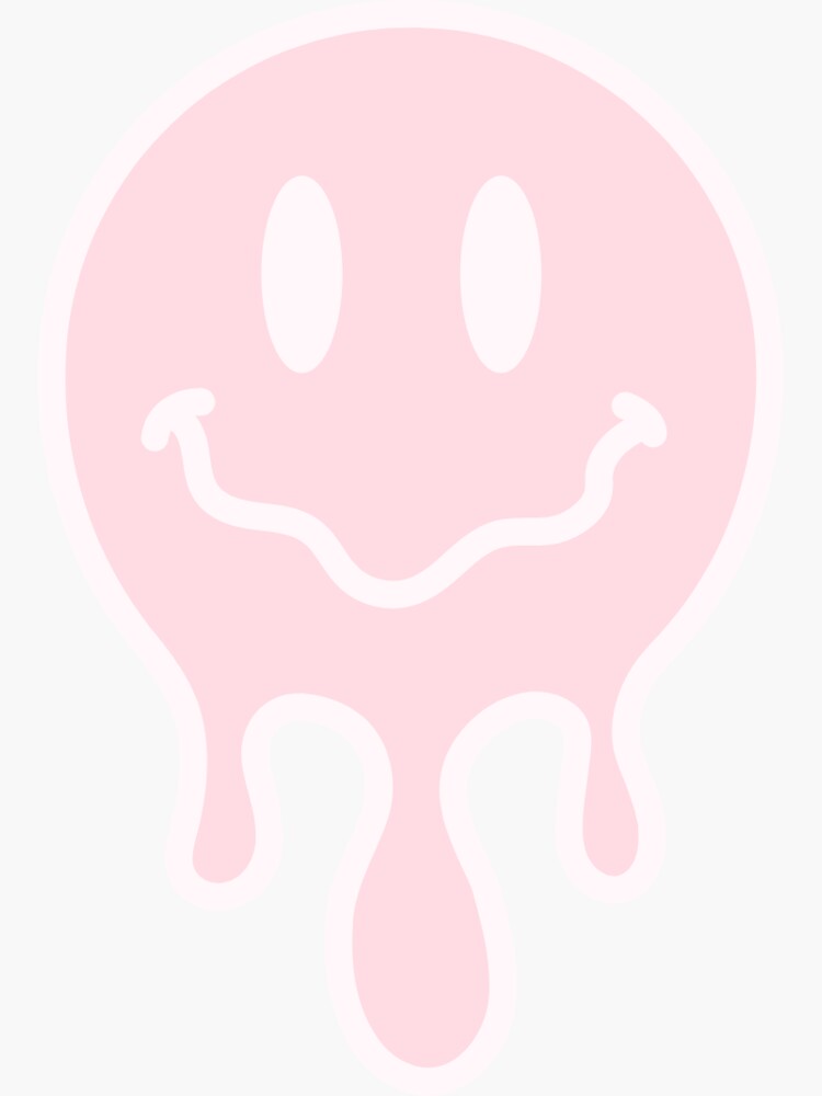 This Preppy Melted Smile Sticker Is High Quality And Cheap