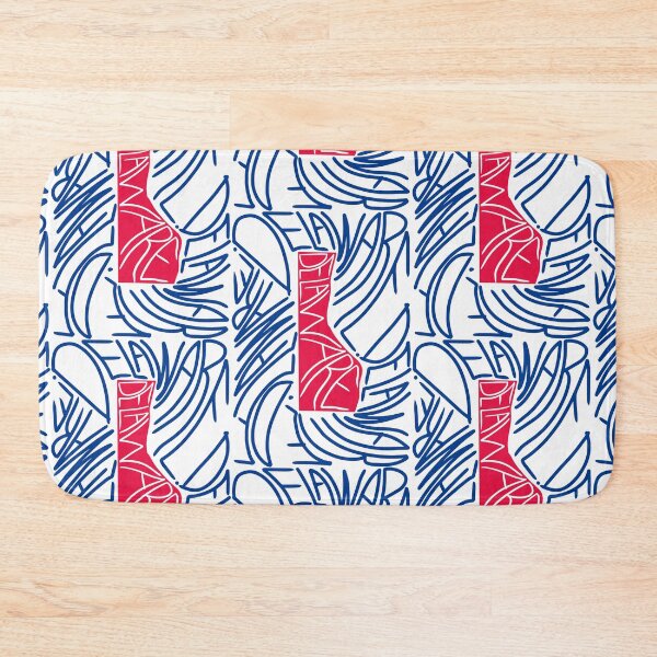 Item preview, Delaware State Map Typography - Red and Blue - USA America State designed and sold by Ranggasme.
