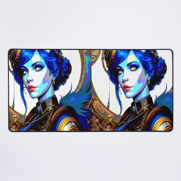 Stay Wild Beautiful Steam Punk Goddess Desk Mat