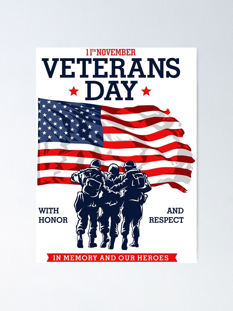 happy-veterans-day-veterans-day-us-veteran-poster-for-sale-by-quanlh-redbubble for Free Printable Veterans Day Posters Happy veterans day, veterans day, us veteran