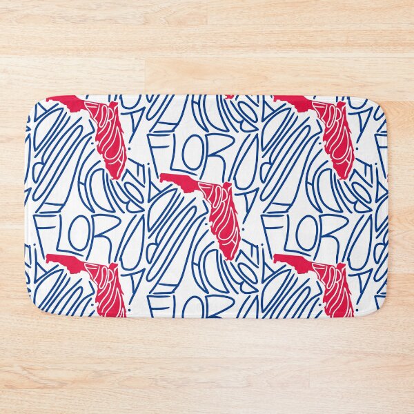Item preview, Florida State Map Typography - Red and Blue - USA America State designed and sold by Ranggasme.