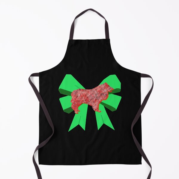 Item preview, Collie Rough Red Christmas Dog Silhouette _amp_ Green Bow designed and sold by wilbert-aguirre.