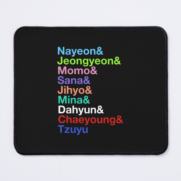 Item preview, Nayeon, Jeongyeon, Momo, Sana, Jihyo, Mina, Dahyun, Chaeyoung, Tzuyu Twices Names (Colors Ver.) Clas designed and sold by Charlottottier.