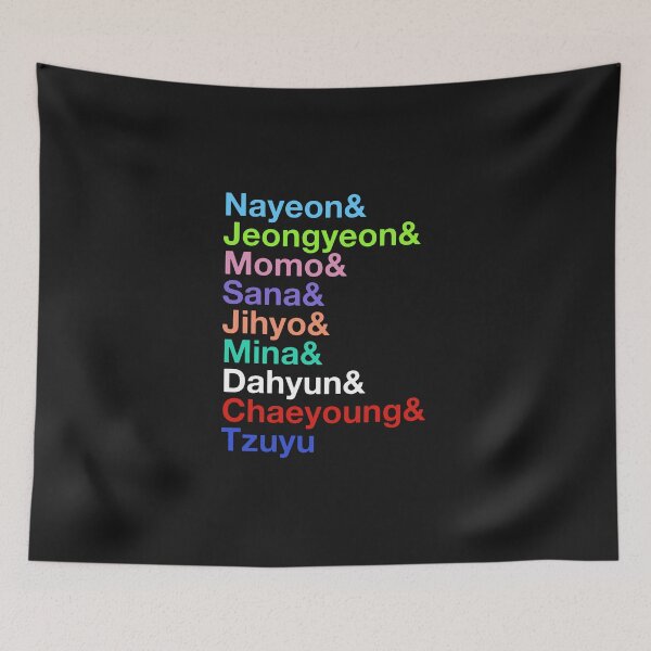 Item preview, Nayeon, Jeongyeon, Momo, Sana, Jihyo, Mina, Dahyun, Chaeyoung, Tzuyu Twices Names (Colors Ver.) Clas designed and sold by Charlottottier.