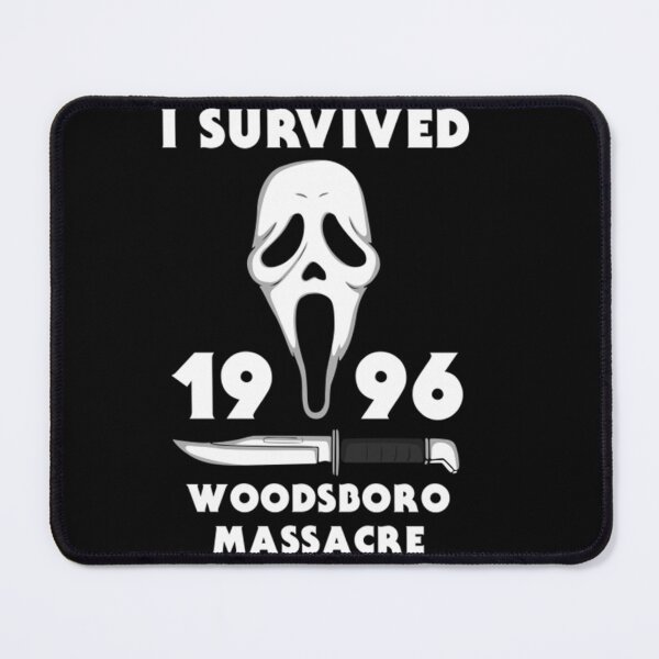 Item preview, I survived woodsboro massacre, pumpkin, horrormovies, pumpkin halloween, nightmare, monster, slasher, michael myers designed and sold by TonyDegenhardt.