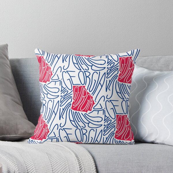 Item preview, Georgia State Map Typography - Red and Blue - USA America State designed and sold by Ranggasme.