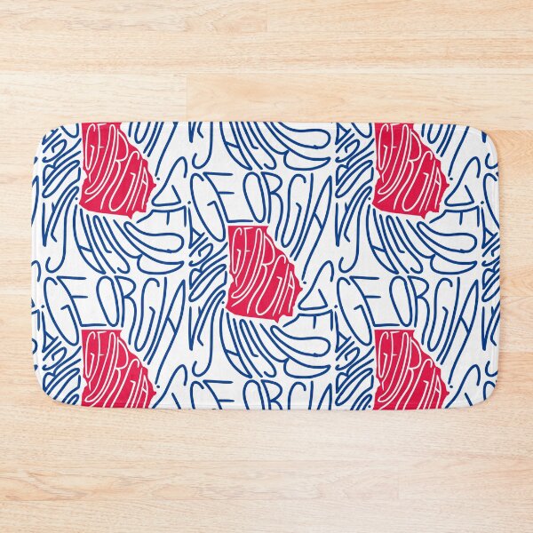 Item preview, Georgia State Map Typography - Red and Blue - USA America State designed and sold by Ranggasme.