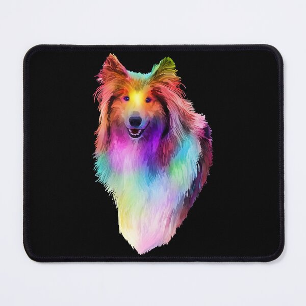 Item preview, Rainbow Psychedelic Rough Coated Collie Dog Portrait designed and sold by wilbert-aguirre.