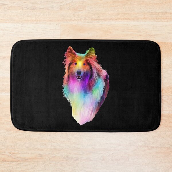 Item preview, Rainbow Psychedelic Rough Coated Collie Dog Portrait designed and sold by wilbert-aguirre.