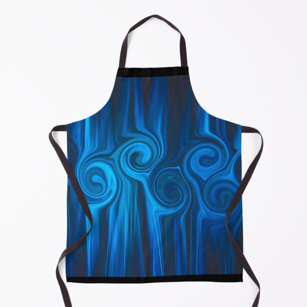Item preview, abstract blue curlers designed and sold by studio468.