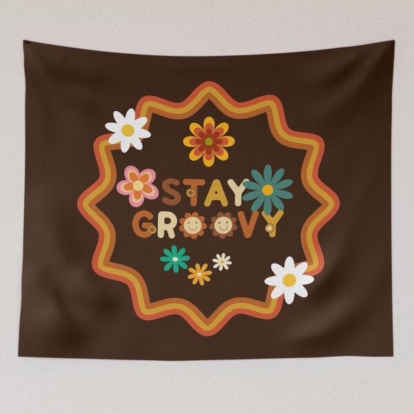 Item preview, Stay Groovy Retro Floral Design designed and sold by LilyBell6.