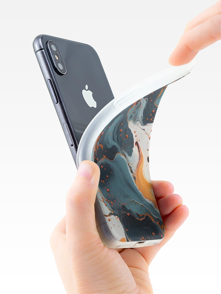 Thumbnail 4 of 5, iPhone Case, Marble Stone Pattern 9 designed and sold by DigitalPatternx.