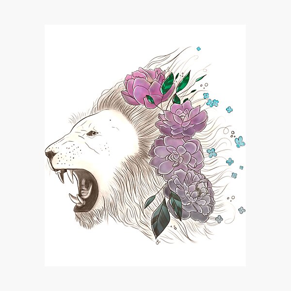 Item preview, Floral Lion  designed and sold by RossieZiem.