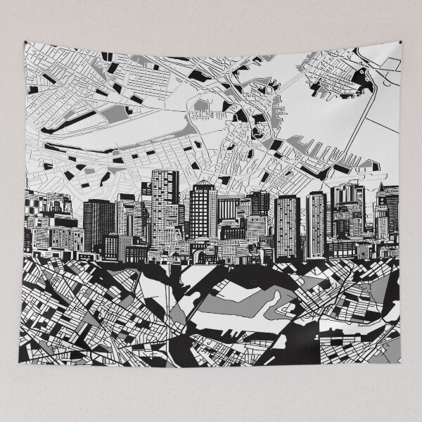 Item preview, boston black and white designed and sold by BekimART.