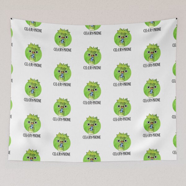 Item preview, Cel-lery Phone Funny Celery Puns  designed and sold by punnybone.