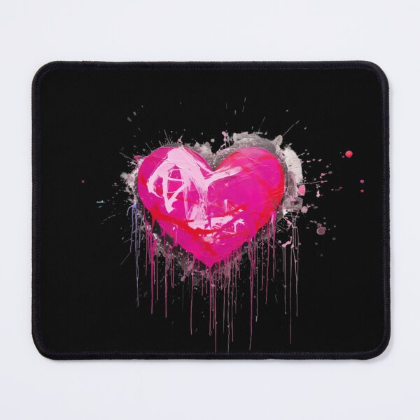 Item preview, Hot Pink Graffiti Art Heart Painting designed and sold by luckymooninc.
