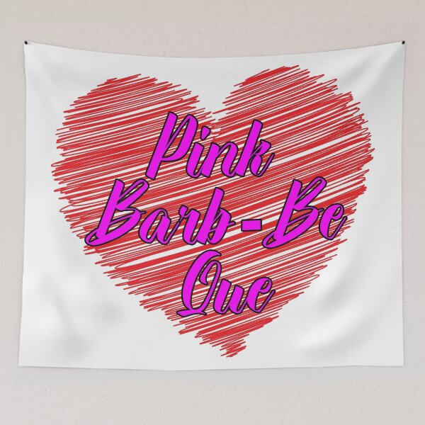 Item preview, Pink Barb Be Que - Scribble Heart designed and sold by Bruce ALMIGHTY Baker.