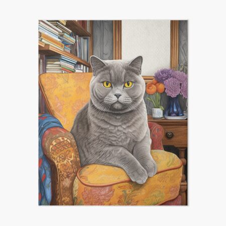 Item preview, British Shorthair on the Sofa designed and sold by shadowalice.