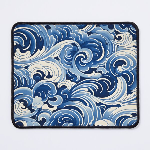 Item preview, Vintage Waves Blue Pattern designed and sold by trajeado14.
