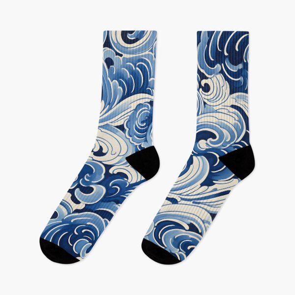 Item preview, Vintage Waves Blue Pattern designed and sold by trajeado14.