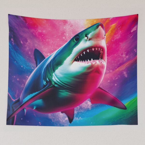 Item preview, Rainbow shark designed and sold by Prints-of-Art.