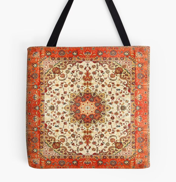 Persian Ornament Bag Floral Print Tote Bag Boho Tote Bag 