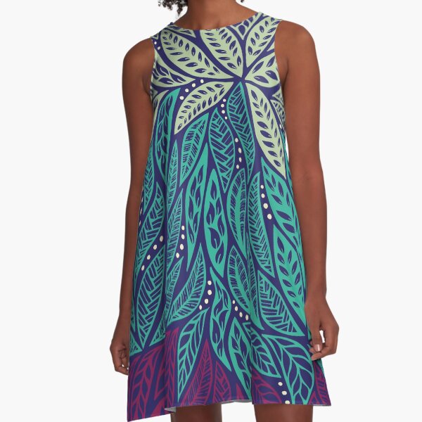 Item preview, Polynesian floral blue purple tattoo design designed and sold by Ayelet Fleming.